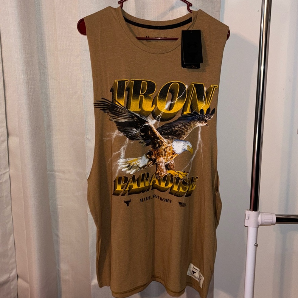NWT SOLD OUT Project Rock Under Armour Iron Paradise XXL Tank